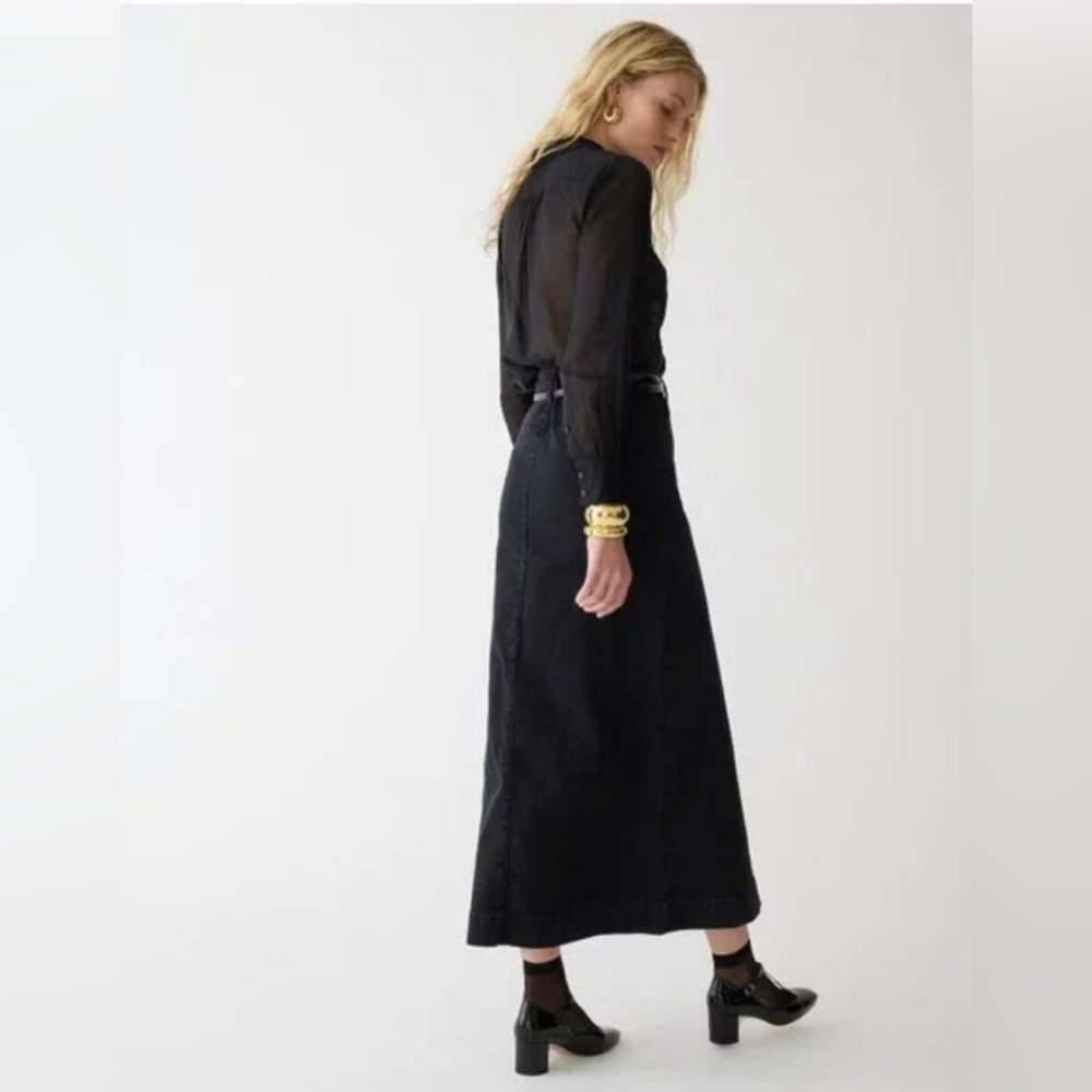 NWT J.Crew Black Denim Skirt SZ 32 (14)